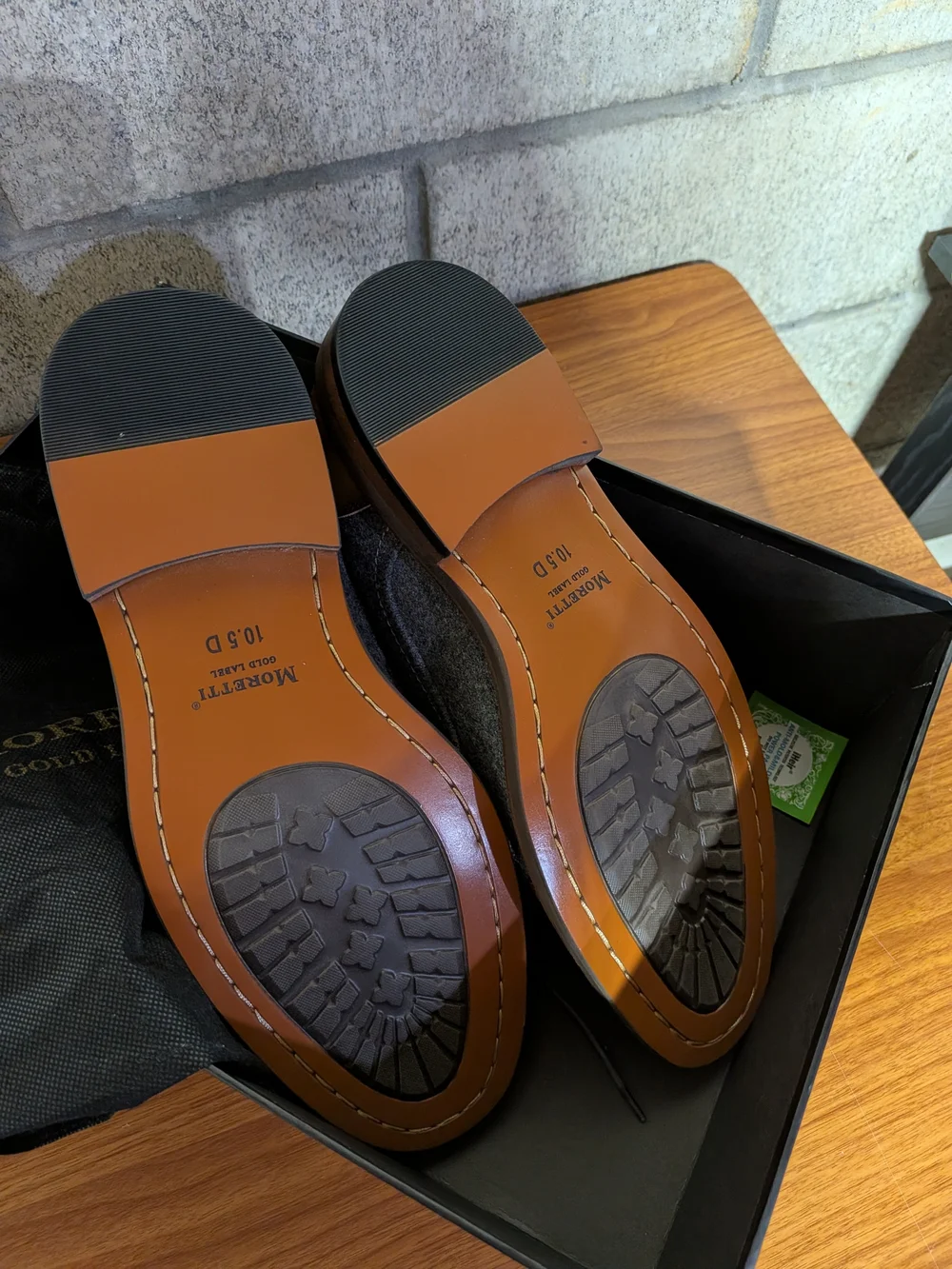 NasonMoretti Gray Wool and Brown Leather Chukka Boots